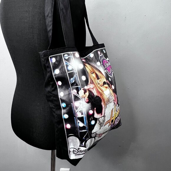 Vintage Y2K Hannah Montana Tote Bag Club Libby Lu Disney Black Miley Cyrus - Picture 4 of 9